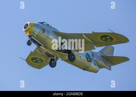 Tunnan Saab J 29 F Stockfoto