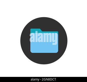 Ordnersymbol auf weißem Hintergrund isoliert, Ordnervektor singen Stock Vektor