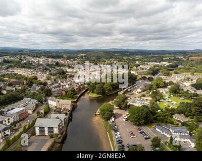 Blick über den River DART, Totnes zur Town Bridge Stockfoto