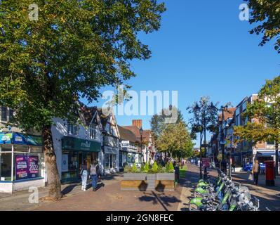 High Street in Solihull, Birmingham, West Midlands, England, Großbritannien Stockfoto