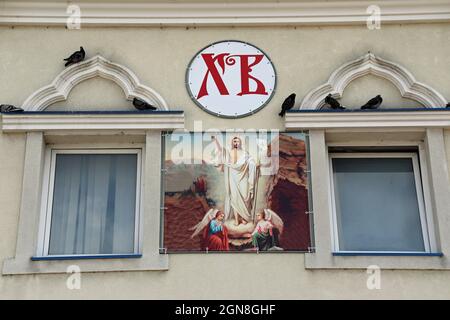 Detail des Klosters St. Theodor Chiron in Chisinau in Moldawien Stockfoto