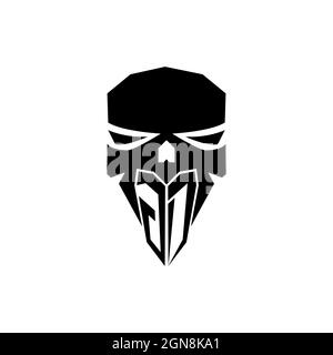 GD Initial eSport Gaming-Logo. Moderner Kopf Skull Form Vorlage Vektor-Logo Stock Vektor