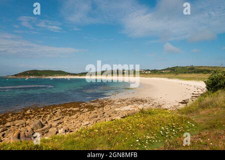 Higher Town Bay, St. Martin's, Isles of Scilly, Großbritannien Stockfoto