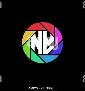 NY Initial eSport Gaming-Logo. Moderner Kopf Skull Form Vorlage Vektor-Logo Stock Vektor