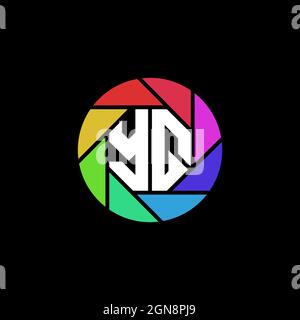 WN Initial eSport Gaming-Logo. Moderner Kopf Skull Form Vorlage Vektor-Logo Stock Vektor