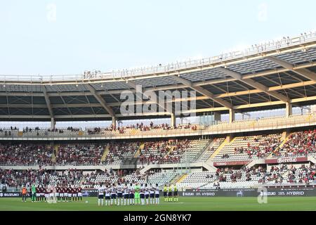 Turin, Italien. 23. Sep, 2021. Während der Serie A Spiel im Stadio Grande Torino, Turin. Bildnachweis sollte lauten: Jonathan Moscrop/Sportimage Kredit: Sportimage/Alamy Live News Stockfoto