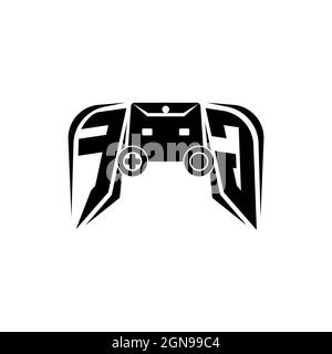 FG Initial eSport Gaming-Logo. Spielekonsole Form Stil Vektor-Vorlage Stock Vektor