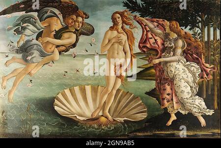 DIE GEBURT DER VENUS, gemalt von 14805 vom italienischen Künstler Sandro Botticelli (c 1445-1510) Stockfoto