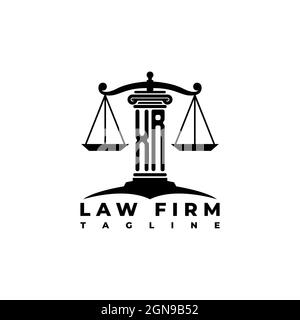 XR Monogram Logo Buchstaben Säulen geometrische Form Stil Vektor, Anwaltskanzlei Unternehmen Stock Vektor