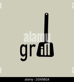 Symbol für flache Spatel, Vektorzeichen Spatel Stock Vektor