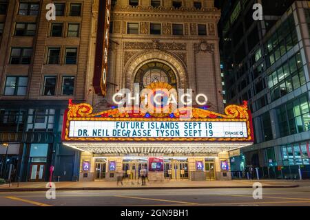Das Chicago Theatre Stockfoto