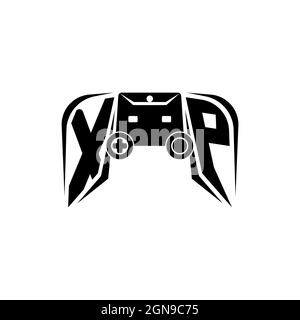 XP Initial eSport Gaming-Logo. Spielekonsole Form Stil Vektor-Vorlage Stock Vektor