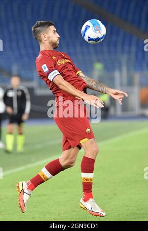 Roma, Italien. September 2021. Lorenzo Pellegrini von AS Roma während des Fußballspiels der Serie A zwischen AS Roma und Udinese calcio im Olimpico-Stadion in Rom (Italien), 23. September 2021. Foto Andrea Staccioli/Insidefoto Kredit: Insidefoto srl/Alamy Live News Stockfoto