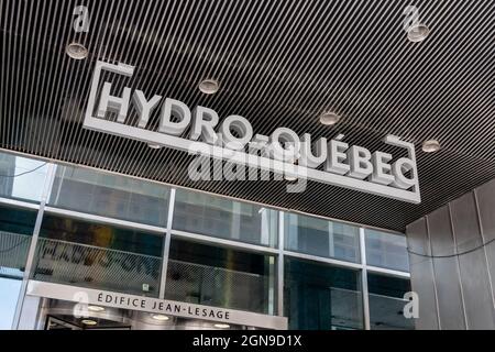 Montreal, QC, Kanada – 4. September 2021: Hydro-Quebec-Hauptsitz in Montreal, QC, Kanada. Stockfoto