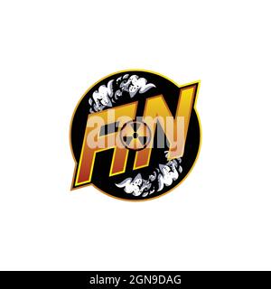 Initial AM Logo Design, Initial AM Logo Design mit Gas Mask Style, Logo für Spiel, Esport, Community oder Business. Stock Vektor