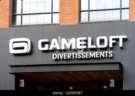 Montreal, QC, Kanada - 6. September 2021: Nahaufnahme von Gameloft in ihrem Studio in Montreal, QC, Kanada. Stockfoto