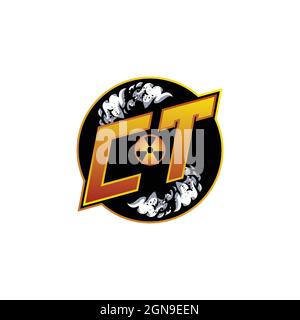 CU Logo Monogramm mit Skull Shape Designs Vorlage Vektor-Symbol modern Stock Vektor