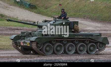 Kometentank. Ein Kometenpanzer während einer Demonstration im Bovington Tank Museum, Dorset, Großbritannien Stockfoto