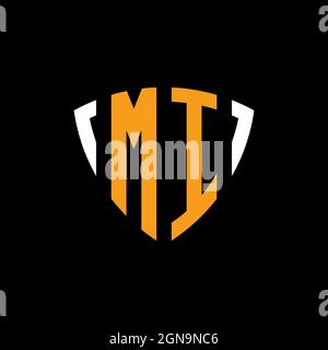 PM Monogram Logo Buchstabe Kopf- und Mikrofonformstil-Vektor, Podcast Studio Logo Stock Vektor