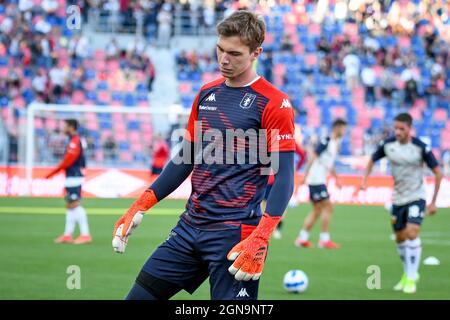 Renato Dall'Ara Stadium, Bologna, Italien, 21. September 2021, Adrian Semper (Genua) während des FC Bologna gegen Genua CFC - Italienische Fußballserie A Spiel Stockfoto