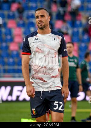 Bologna, Italien. September 2021. Nikola Maksimovic (Genua) während Bologna FC vs Genua CFC, Italienische Fußballserie Ein Spiel in Bologna, Italien, September 21 2021 Kredit: Unabhängige Fotoagentur/Alamy Live Nachrichten Stockfoto