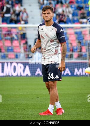 Bologna, Italien. September 2021. Flavio Bianchi (Genua) während Bologna FC vs Genua FC, Italienische Fußballserie A Spiel in Bologna, Italien, September 21 2021 Kredit: Unabhängige Fotoagentur/Alamy Live Nachrichten Stockfoto