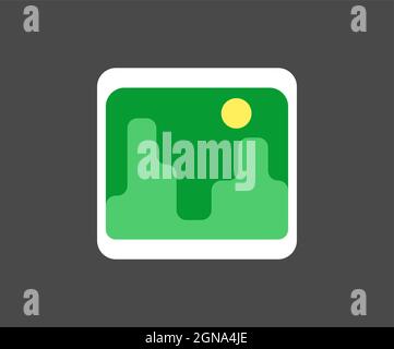 Galerie-App-Symbol, Fotos-App-Symbol Stock Vektor