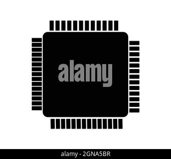 CPU-Chip-Vektorgrafik Stock Vektor