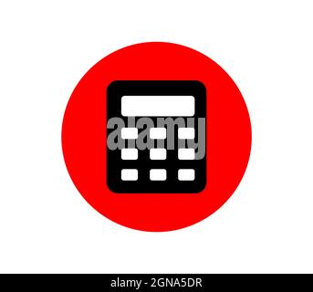 Symbol für den Rechner, Vektorgrafik für das Symbol des Rechners auf weißem Hintergrund Stock Vektor