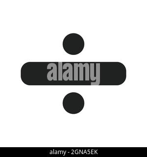 Vektorzeichen teilen, Symbol für mathematische Teilung Stock Vektor