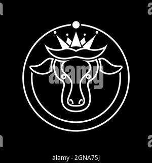 Cow Logo Vorlage Vektor Symbol Design Stockfoto