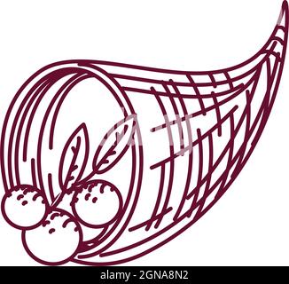 Füllhorn und Früchte Stock Vektor