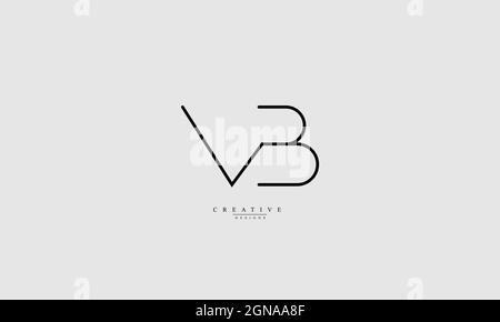 Buchstabenbuchstaben Initialen Monogramm-Logo VB BV V B Stock Vektor