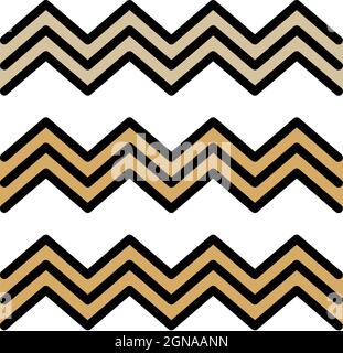 Ägyptische Fresko-Wellenikone. Umriss ägyptischen Fresko Welle Vektor Symbol Farbe flach isoliert Stock Vektor