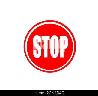 Vektordarstellung des roten Stoppsymbols Stock Vektor