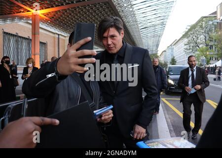 22. September 2021, Zürich, Kanton Zürich, Schweiz: Regisseur und Schauspieler Michael Steiner auf dem Grünen Teppich bei der Eröffnungsnacht der Filmfestspiele Zürich (Bild: © Amy Katz/ZUMA Press Wire) Stockfoto