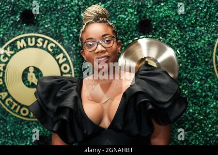 West Hollywood, Usa. September 2021. WEST HOLLYWOOD, LOS ANGELES, KALIFORNIEN, USA - 23. SEPTEMBER: Brittany Lewis kommt zu den 1. Jährlichen Music Action Coalition's Music in Action Awards, die am 23. September 2021 im 1 Hotel West Hollywood in West Hollywood, Los Angeles, Kalifornien, USA, abgehalten werden. (Foto von Xavier Collin/Image Press Agency) Quelle: Image Press Agency/Alamy Live News Stockfoto