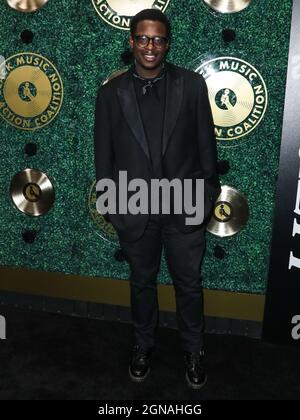 West Hollywood, Usa. September 2021. WEST HOLLYWOOD, LOS ANGELES, KALIFORNIEN, USA - 23. SEPTEMBER: John Jahmed kommt bei den 1. Jährlichen Music in Action Awards der Black Music Action Coalition an, die am 23. September 2021 im 1 Hotel West Hollywood in West Hollywood, Los Angeles, Kalifornien, USA, abgehalten wurden. (Foto von Xavier Collin/Image Press Agency) Quelle: Image Press Agency/Alamy Live News Stockfoto