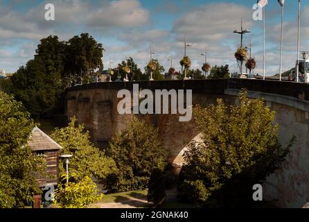 Pont Louis Philippe / Brücke über den Fluss Lot, Cahors, Frankreich Stockfoto