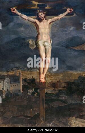 Federico Barocci, 1535-1612, der am Kreuz auslaufende Christus, Anfang des 17. Jahrhunderts, Marken, Italien. Stockfoto