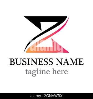 Vektorsymbol für die Geschäftsvorlage „Z Letter Logo“ Stockfoto