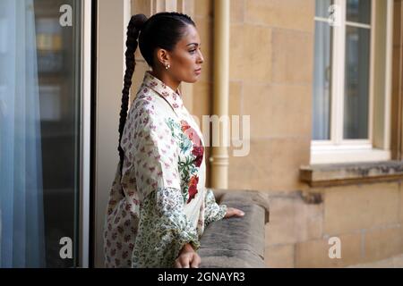 San Sebastian, Spanien. September 2021. Hiba Abouk posiert während des 69. San Sebastian Filmfestivals in San Sebastian, Spanien, am 24. September 2021. Quelle: CORDON PRESS/Alamy Live News Stockfoto