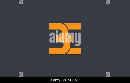 DESIGN MIT B- ODER BE-LOGO MIT STRICHGRAFIK ZUR ILLUSTRATION Stock Vektor