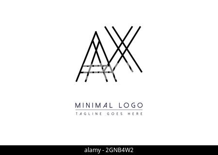 AX- ODER XA-Logo-Design. Creative Modern A L Letters Icon Vektor Illustration Stock Vektor