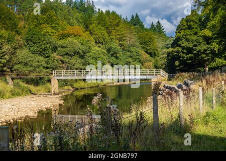 Der South Tyne Trail folgt der Route des River South Tyne von der Quelle nach Haltwhistle. Für Wanderer und Radfahrer geöffnet, ist es fast 23 Meilen (36 Stockfoto