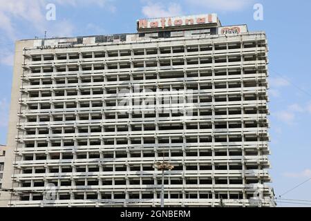 Soviet Era National Hotel im Stadtzentrum von Chisinau Stockfoto