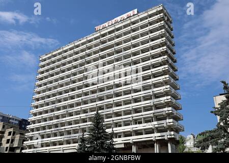 Soviet Era National Hotel im Stadtzentrum von Chisinau Stockfoto