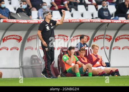 Turin, Italien. September 2021. Cheftrainer Ivan Juric aus Turin sah in der Serie Ein Spiel zwischen Turin und Latium im Stadio Olimpico in Turin. (Foto: Gonzales Photo/Alamy Live News Stockfoto