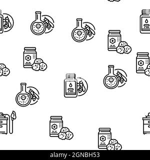 Bienenzucht Beruf Beruf Vektor Nahtloses Muster Stock Vektor