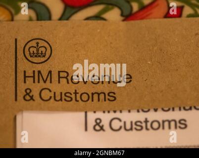 Nahaufnahme des HMRC-Briefes, Lancashire, Großbritannien Stockfoto